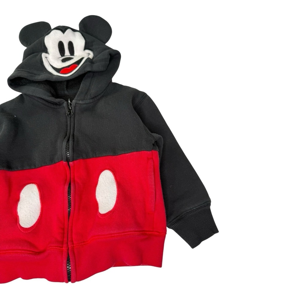 Disney Parks Mickey Mouse Hoodie Kids XXS 4/4A Zip Up Ears Costume Jacket - Picture 3 of 6